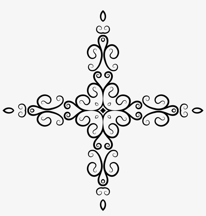 This Free Icons Png Design Of Vintage Flourish Cross, transparent png