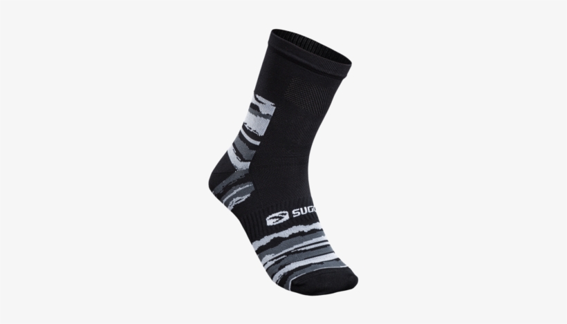 Sugoi Rs Crew Sock Printed, Black/brush Stroke - Sugoi 2018 Rs Crew Sock Printed, transparent png
