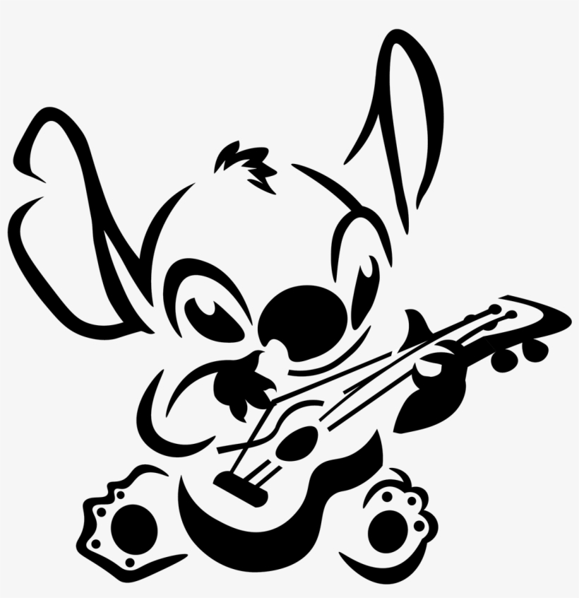 Svg Black And White Stock A Lilo And Stitch Birthday - Lilo And Stitch Stencil, transparent png