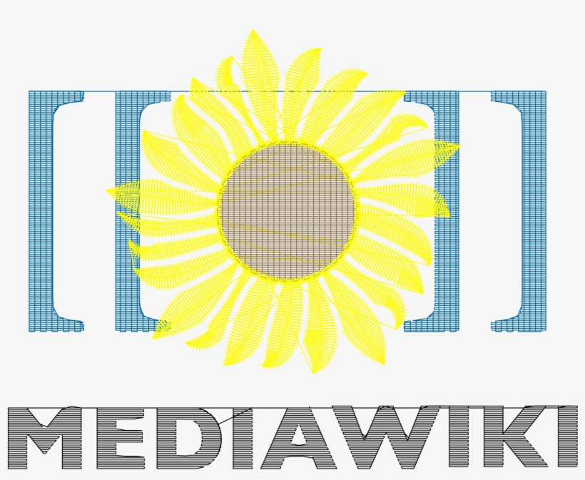 Mediawiki Logo Reworked Embroidery Satin Stitches - Graphic Design, transparent png