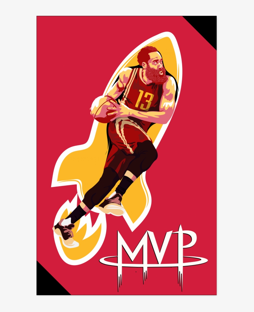 James Harden Mvp Art Poster - James Harden Art, transparent png