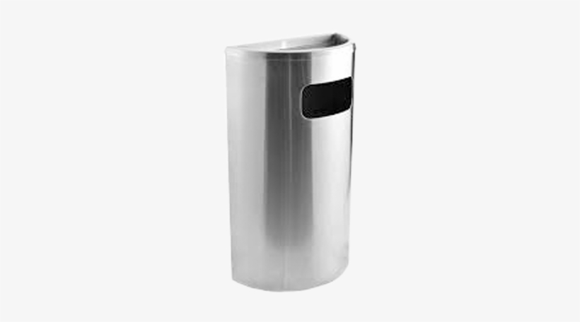 Stainless Steel Semi Round Bin C/w Ashtray Top - Vase, transparent png