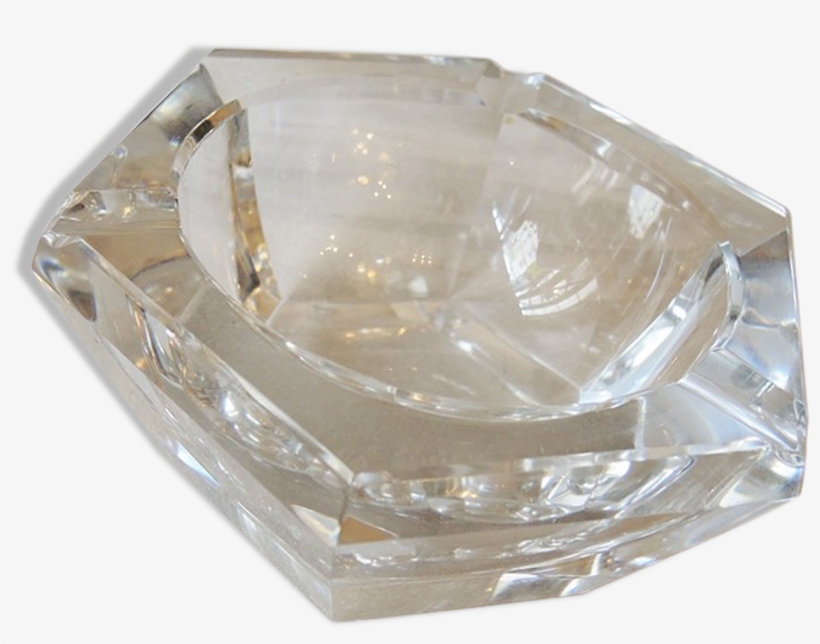 Hexagonal Very Thick Crystal Ashtray - Ashtray, transparent png