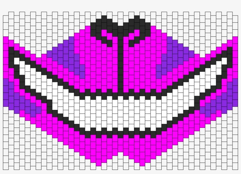 Cheshire Cat Kandi Mask Bead Pattern - Bruges, transparent png