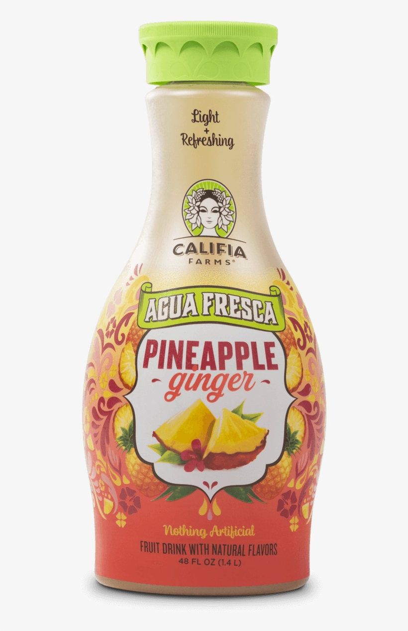 Pineapple Ginger Agua Fresca 48oz - Califia Farms Agua Fresca, Pineapple Ginger - 48 Fl, transparent png