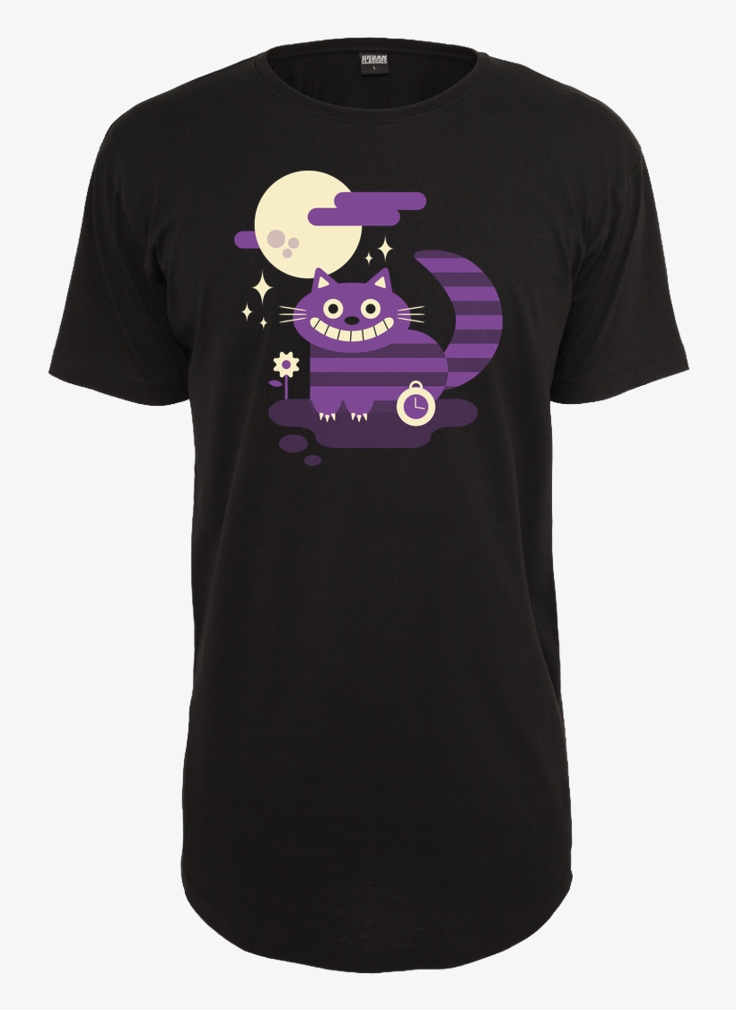 Cute Cheshire Cat Urban Classics Long Tee Shirt Front, transparent png