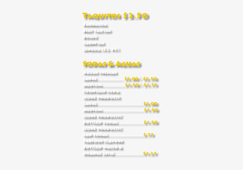 Taquitos $2 - Soft Drink, transparent png