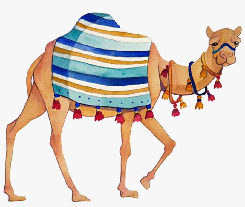 Kat Creative Designs - World Menagerie Calandre Camel Throw Pillow, transparent png