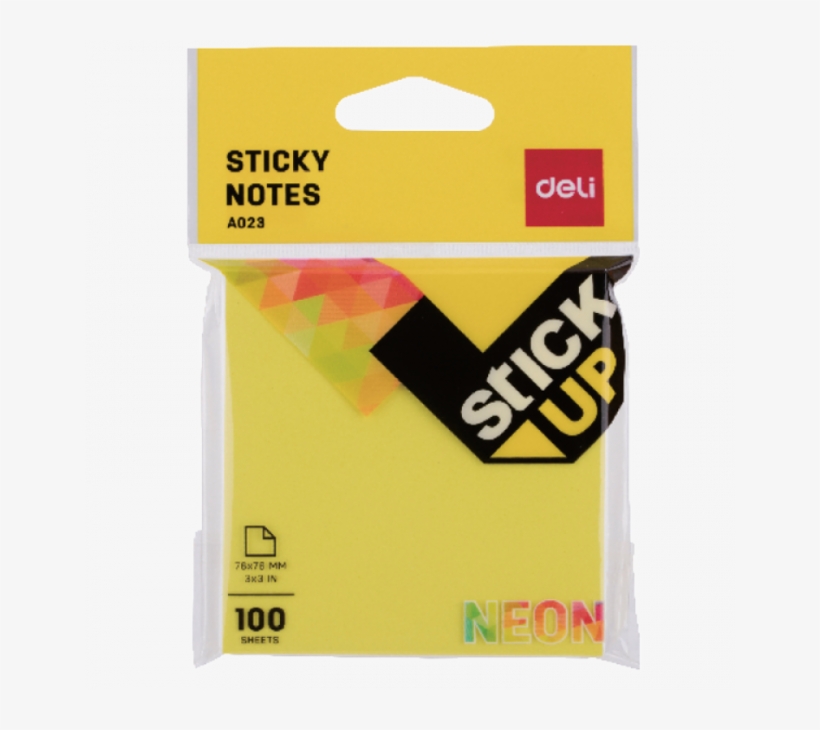 Deli Ea02302 Super Sticky Neon 3 X 3 100s - Deli Pvp Strong Stickiness Smooth Appliaction Glue, transparent png
