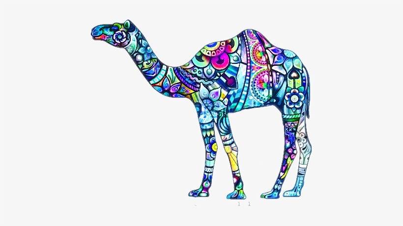 Yellow Camels Tribal Design, transparent png