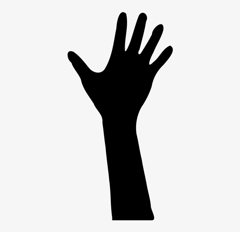 Raising Hand Silhouette - 700x800 PNG Download - PNGkit
