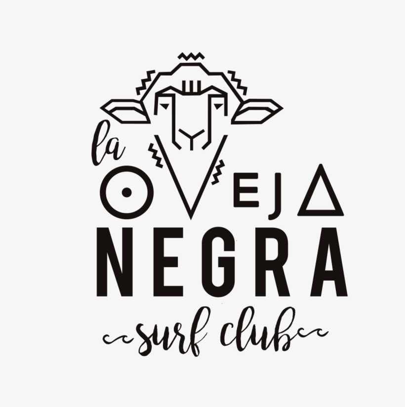 La Oveja Negra Hostel And Surf Club Tamarindo Logo - Line Art, transparent png