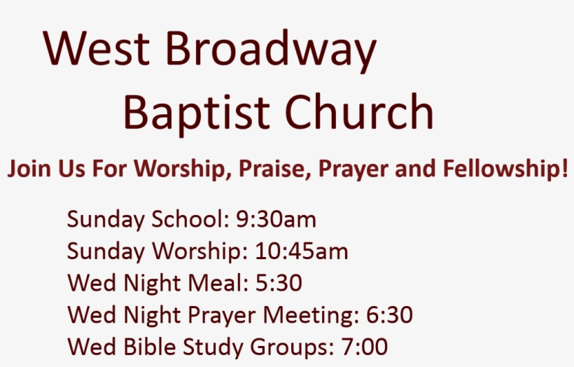 West Broadway Church - Number, transparent png