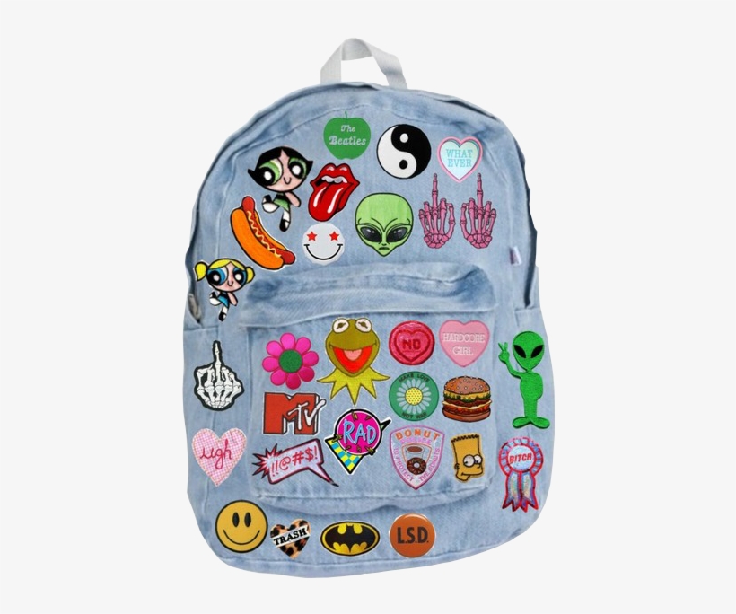 Food Hipster The Beatles Fuck You Bitch Bag Blue Ugh - Diy School Bag Decorations, transparent png