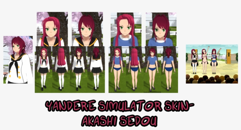 Yandere Template Hair Simulator 9019 - Akashi Yandere Simulator, transparent png