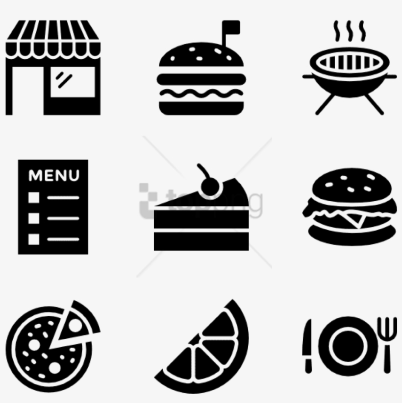 Free Png Food Icons - Food Icon Png White, transparent png