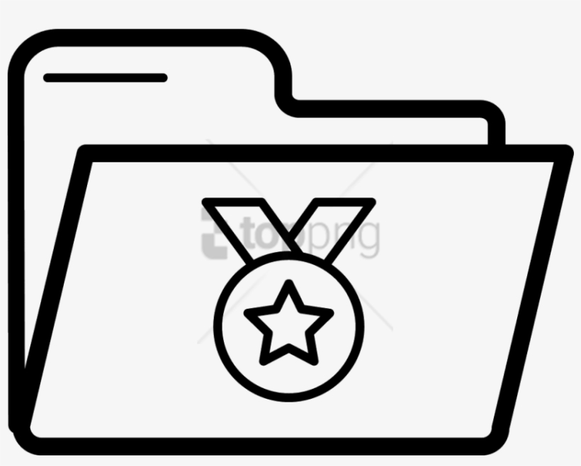 Free Png Medal And Certificate Folder Icon - Medal Pictogram, transparent png