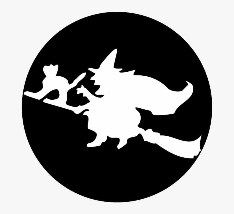 Witch With Broom - Twitter Logo Vector Black And White, transparent png