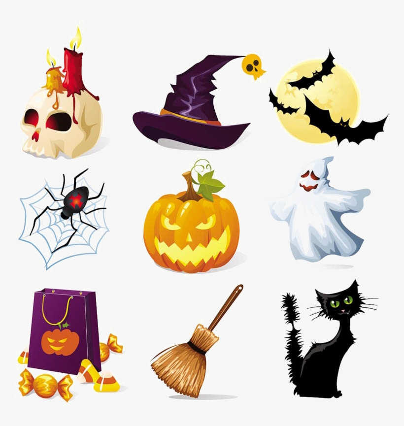 Halloween Elements Png Free Download - Halloween Elements Png Free, transparent png
