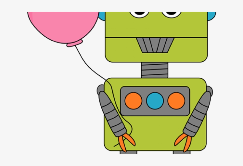 Birthday Clipart Robot - Clip Art, transparent png