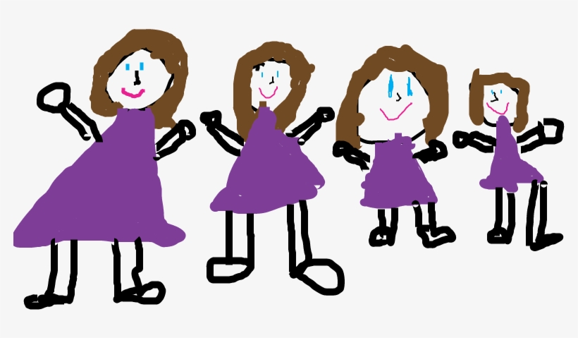 The Four Were Happy Until Lilly Pointed Out The Shininess - Four Sisters Cartoon, transparent png