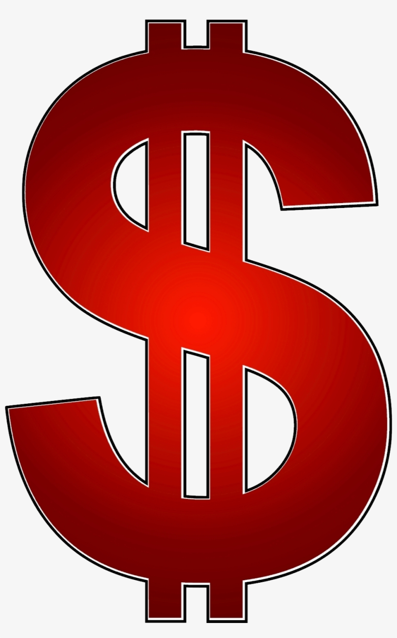 Red Dollar Sign - Red Dollar Sign Png, transparent png