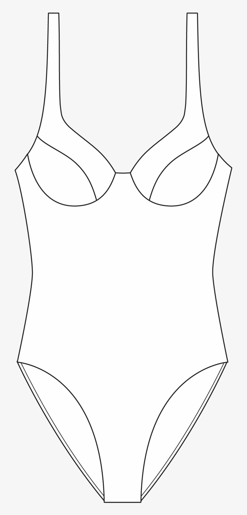 Comfortable High Back Wire One Piece Maillot 1667x1667 PNG Download
