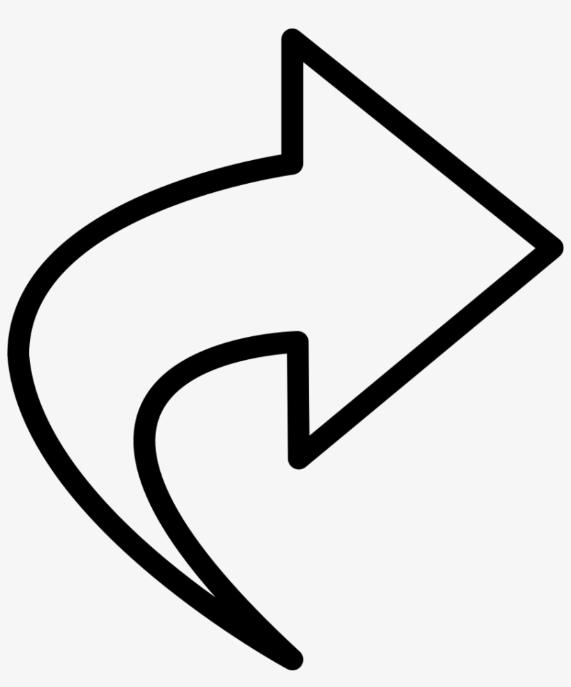 Png File - Curved Arrow Png White, transparent png