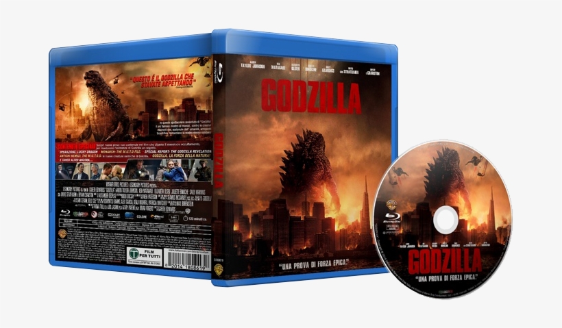 Godzilla - Godzilla 2014 Bluray Cover, transparent png