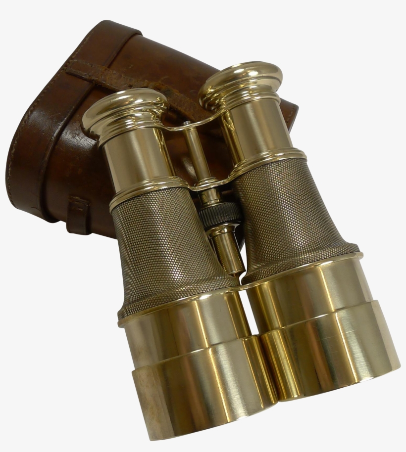 Superb Pair Ww1 Binoculars And Case - Brass, transparent png