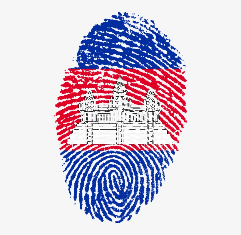 Cambodia, Flag, Fingerprint, Country, Pride, Identity - Bangladesh Flag Fingerprint, transparent png