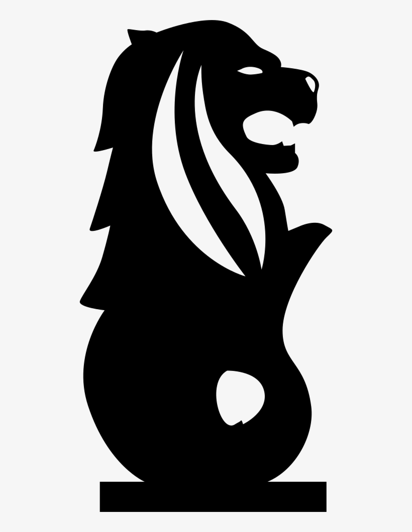 Png File - Merlion Silhouette, transparent png
