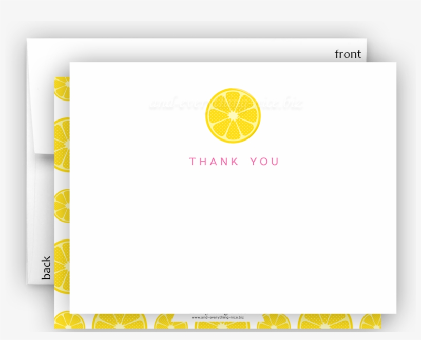 Lemon Ii Thank You Cards Note Card Stationery • Flat, - Parallel, transparent png