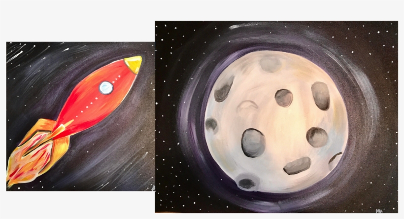 Rocket & Moon Man - Outer Space, transparent png