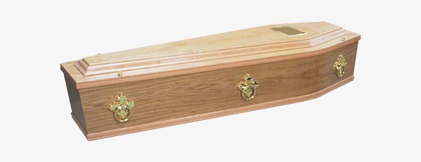 A Very Elegant Veneered Oak Plain Sided Coffin With - Plywood, transparent png