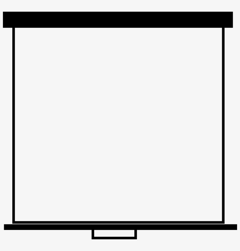 Projector Screen Ultra Pages - White Board Clipart Black And White, transparent png