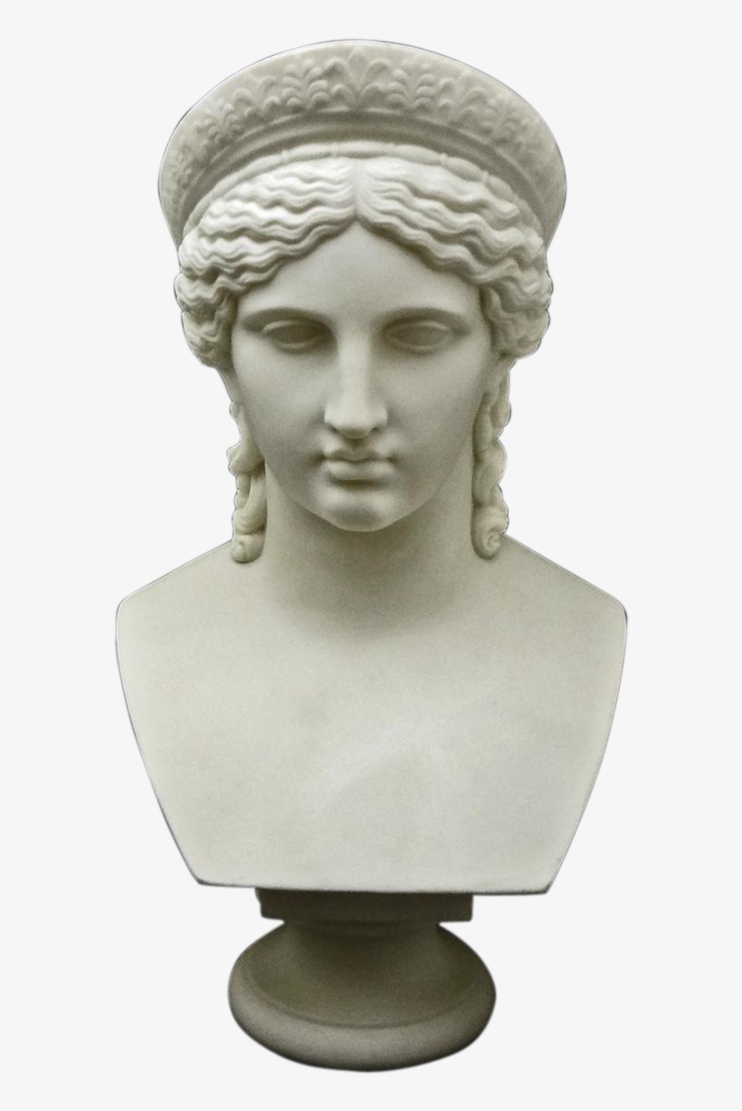 Copeland Parian Bust Of Juno After Malempre Signed - Sculpture, transparent png