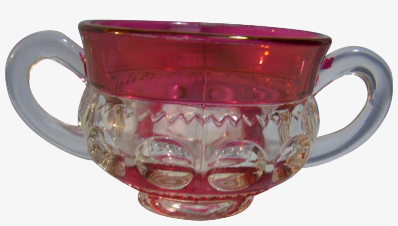 Vintage Ruby Double Flashed Sugar In The Kings Crown - Cup, transparent png