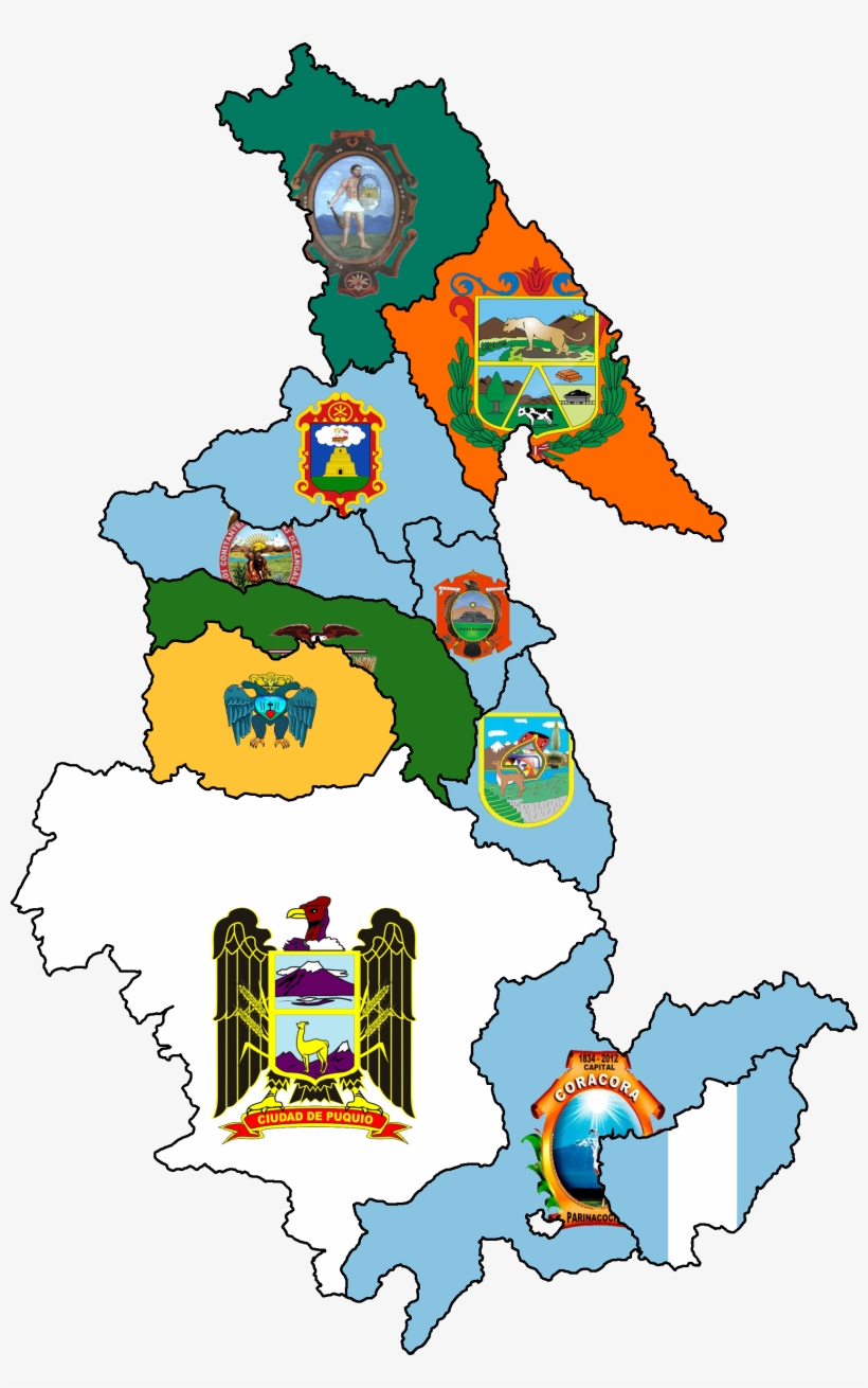 Flag Map Of Provinces Of Ayacucho - Illustration, transparent png