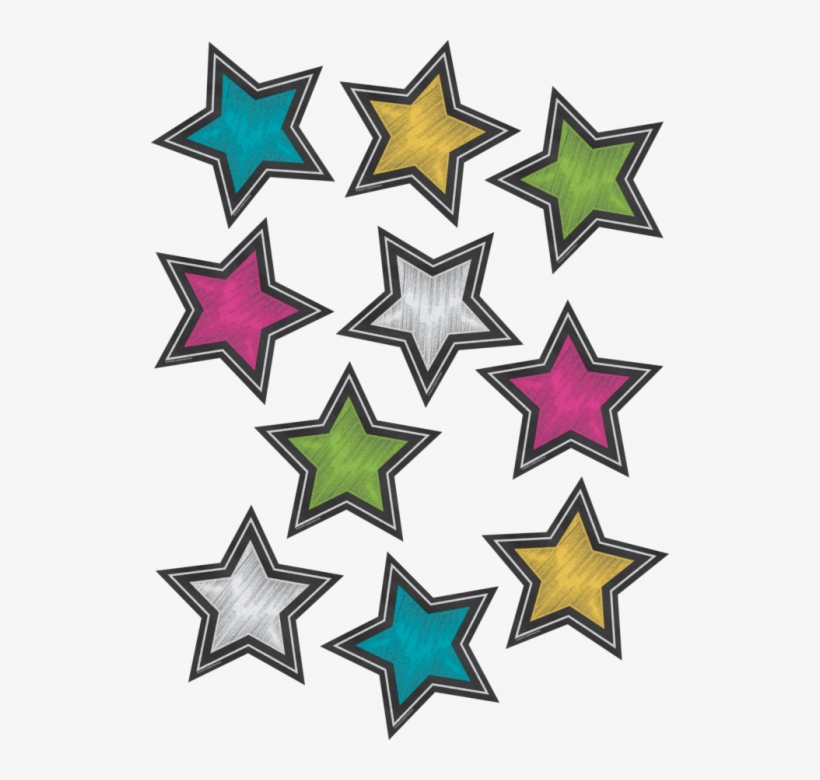 Chalkboard Brights Stars Accents - Chalkboard Brights Stars, transparent png