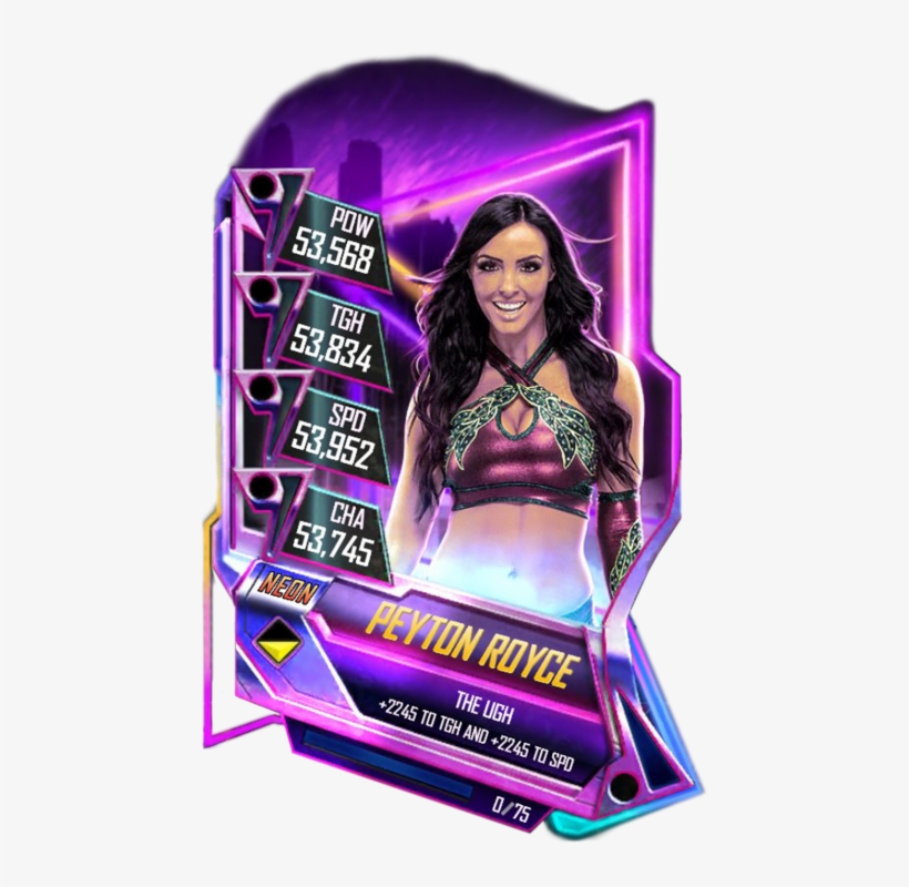 Peytonroyce S5 23 Neon - Wwe Supercard Valentine Cards New, transparent png