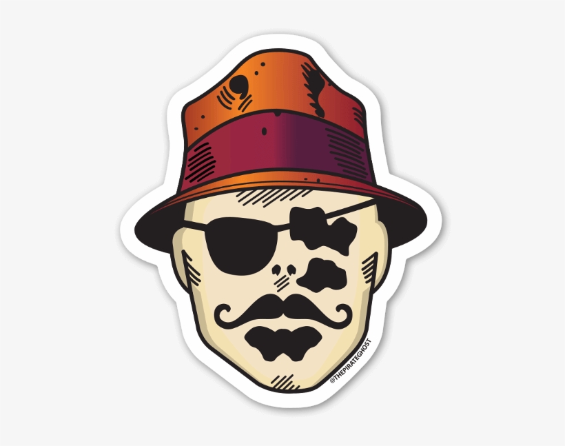 Rorschach Som En Pirat Sticker, transparent png