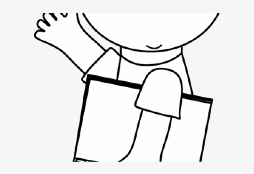 Little Boy Clipart Walking Away - Clip Art, transparent png