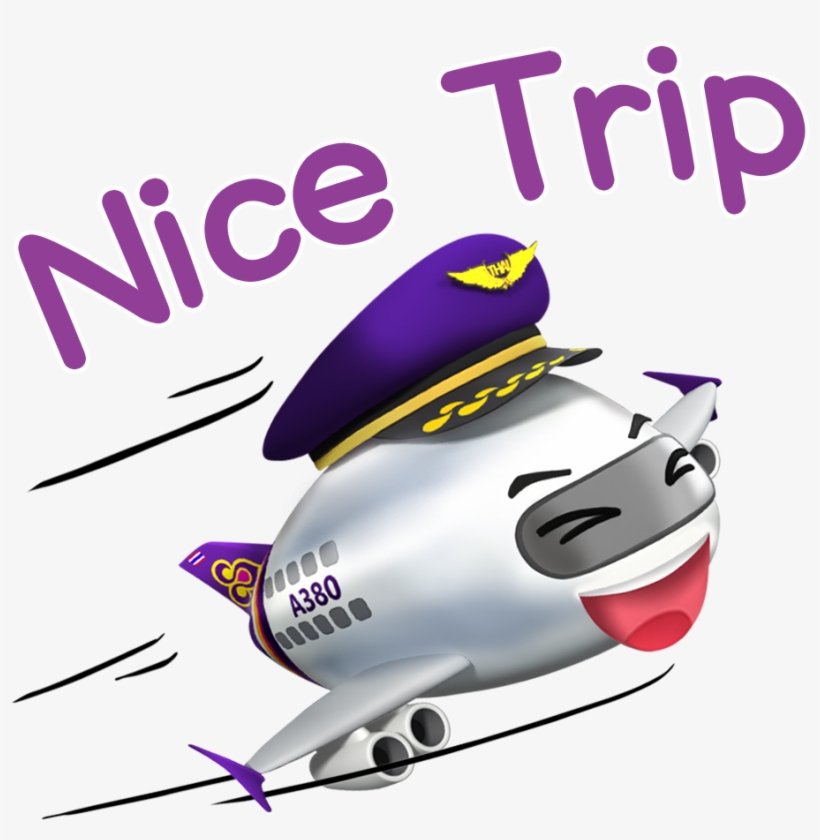 Thai Introduces Line Stickers Marking 57th Anniversary - Thai Airways Cartoon, transparent png
