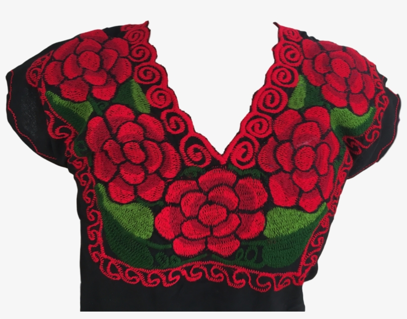 Mexican Shirt With Flowers, transparent png