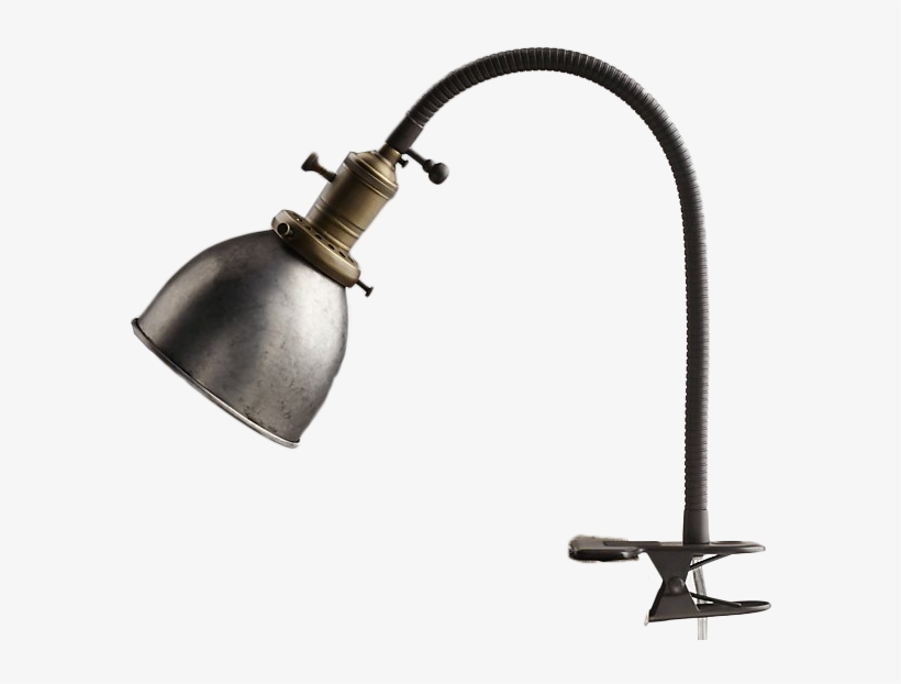 Industrial Era Task Clip Lamp Pewter Decorist - Lamp, transparent png
