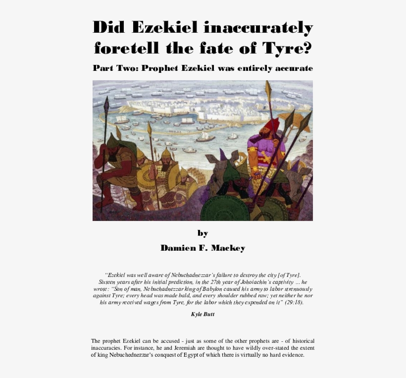 Did Ezekiel Inaccurately Foretell The Fate Of Tyre - Poster, transparent png