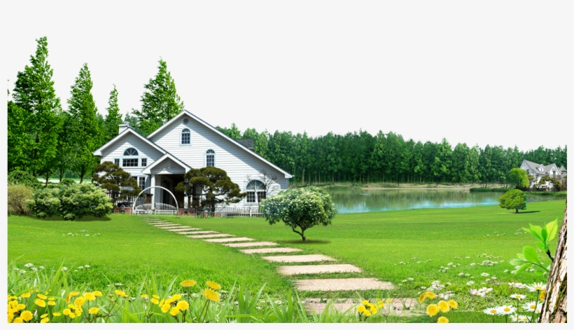 Humidifier Rural House Of Forest Lawn Material - Bungalow Cliparts, transparent png