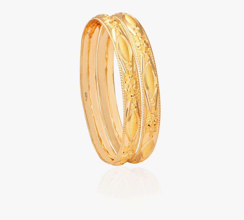 Traditional Gold Bangles, Hollow & Flat Bangles Design - Bangle, transparent png