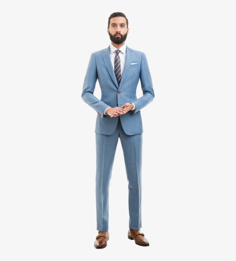 Light Blue Linen Blend Suit - Shirt For Light Blue Suit, transparent png